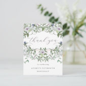 美しい花の誕生日お礼メッセージ ポストカード (スタンド正面)