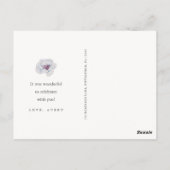 美しい花の誕生日お礼メッセージ ポストカード (裏面)