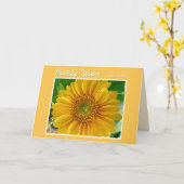 美しい花の誕生日カード カード (黄色い花)