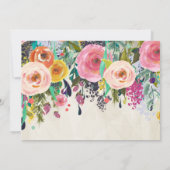 美しい花の誕生日招待状 招待状 (裏面)