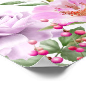 美しい花の退職パーティーウェルカムサイン ポスター (角)