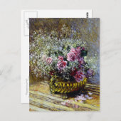 美しい花の金ゴールドポット ポストカード (正面/裏面)