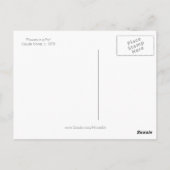 美しい花の金ゴールドポット ポストカード (裏面)