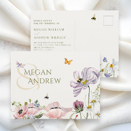 美しい花の開花ミツバチの結婚式 ポストカード