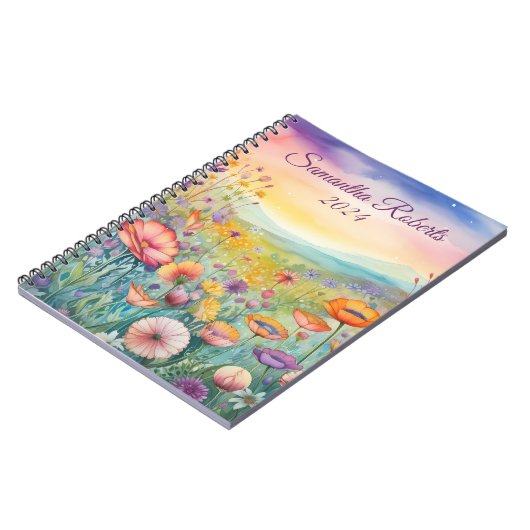 美しい花の風景 ノートブック (左側)