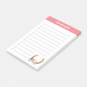 美しい花の馬蹄形やることリスト ポストイット (アングル)