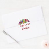 美しい花の21日b日コラージュ ラウンドシール (封筒)