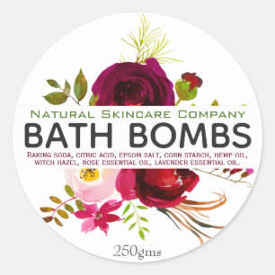 美しい花のBathの爆弾 ラウンドシール