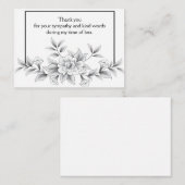 美しい花びらサンキュー ノートカード (正面/裏面)