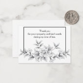美しい花びらサンキュー ノートカード (正面/裏面インサイチュ)