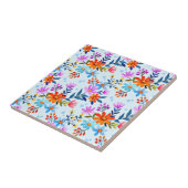 美しい花や離れ花柄 タイル (側面)