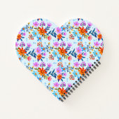 美しい花や離れ花柄 ノートブック (裏面)