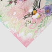 美しい花を切り離すレディパーソナライズされた 薄葉紙 (詳細)