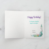 美しい花を追加誕生日メッセージ署名C カード (内部)