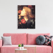 美しい花を選ぶ少女（G.F.ワット） キャンバスプリント (インサイチュ (リビング))