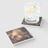 美しい花を選ぶ少女（G.F.ワット） ストーンコースター (横)