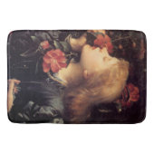 美しい花を選ぶ少女（G.F.ワット） バスマット (正面)