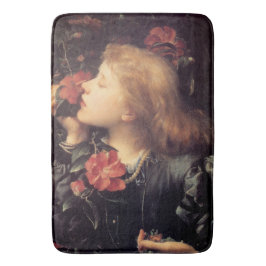 美しい花を選ぶ少女（G.F.ワット） バスマット