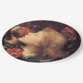 美しい花を選ぶ少女(G.F.ワット) ペーパープレート (アングル)