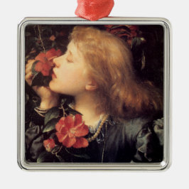 美しい花を選ぶ少女（G.F.ワット） メタルオーナメント
