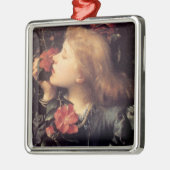 美しい花を選ぶ少女（G.F.ワット） メタルオーナメント (左)