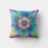 美しい花エレガントのフラクタルアートエフェクト クッション (正面)