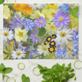 美しい花カラフルの配列 キッチンタオル (折り畳み)