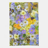 美しい花カラフルの配列 キッチンタオル (縦)