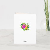 美しい花カラフル束 ノートカード (裏面)