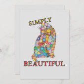 美しい花カラフル猫愛 シーズンカード (正面/裏面)