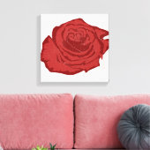 美しい花デザインバラNo. 1 キャンバスプリント (インサイチュ (リビング))