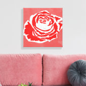 美しい花デザインバラNo. 3 キャンバスプリント (インサイチュ (リビング))