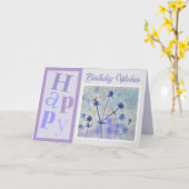 美しい花トレンディー誕生日カード カード (黄色い花)