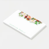 美しい花バラカラフルフローラ水色 ポストイット (アングル)