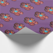 美しい花パットラッピング紙, 30 in x 6 ft ラッピングペーパー (角)