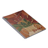 美しい花パーソナライズされた手帳 ノートブック (右側)