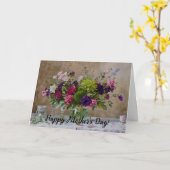 美しい花フローラアートマザーズデイカード カード (黄色い花)