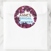 美しい花ブライダルシャワーシール ラウンドシール (バッグ)