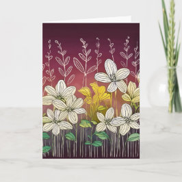 美しい花ブルゴーニュ訛り サンキューカード