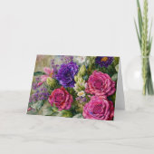 美しい花ブーケアートフローラノートカード カード (正面)