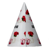 美しい花ポットカスタム文字工芸品 パーティーハット (裏面)