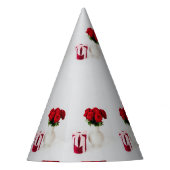 美しい花ポットカスタム文字工芸品 パーティーハット (正面)