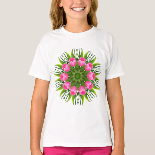 美しい花マンダラデザイン-79358 Tシャツ