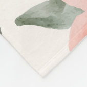 美しい花可愛いl白とピンクの水色 フリースブランケット (角)