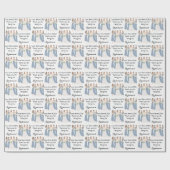 美しい花嫁とブルーガウンの花嫁かわいい ラッピングペーパー (フラット)