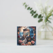 美しい花嫁と新郎が海辺に立つ エンクロージャーカード (スタンド正面)