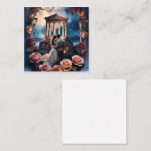 美しい花嫁と花婿が海辺に立つ エンクロージャーカード (正面/裏面)