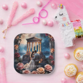 美しい花嫁と花婿が海辺に立つ ペーパープレート (パーティー)