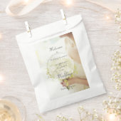 美しい花嫁の花束結婚の編集可能 フェイバーバッグ (クリップ留めされた状態)