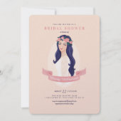 美しい花嫁をシャワーブライダルシャワー 招待状 (正面)